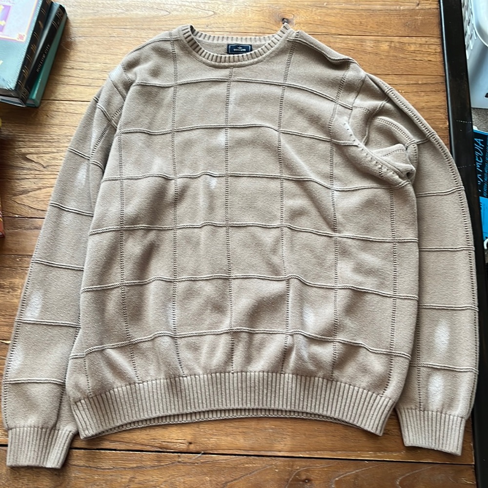 mens light brown knit sweater